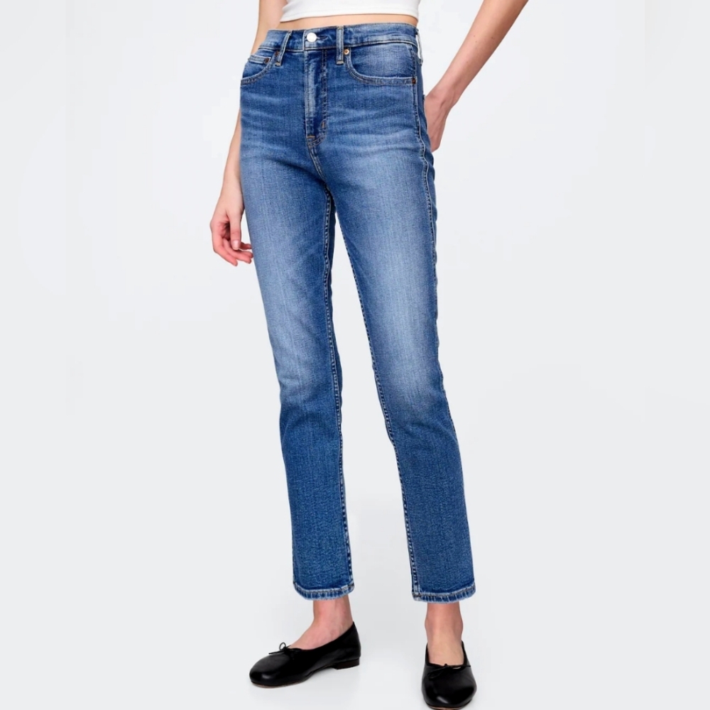 Gap Vintage Slim High Rise Stretch Jeans - Medium Indigo 30 10 Tall NWT